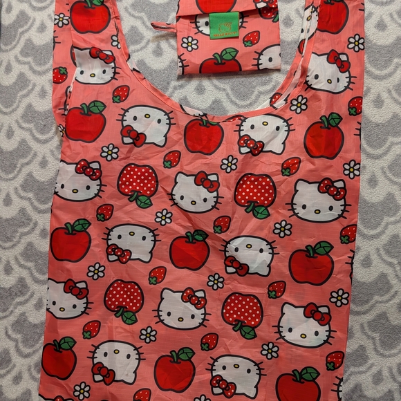 BAGGU Pink Hello Kitty & Strawberry Printed Tote - Picture 2 of 4